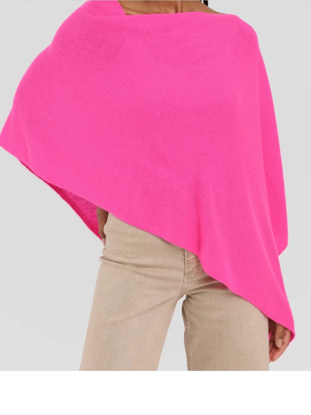 Alashan 100% Cashmere Dress Topper Poncho lovely Pink